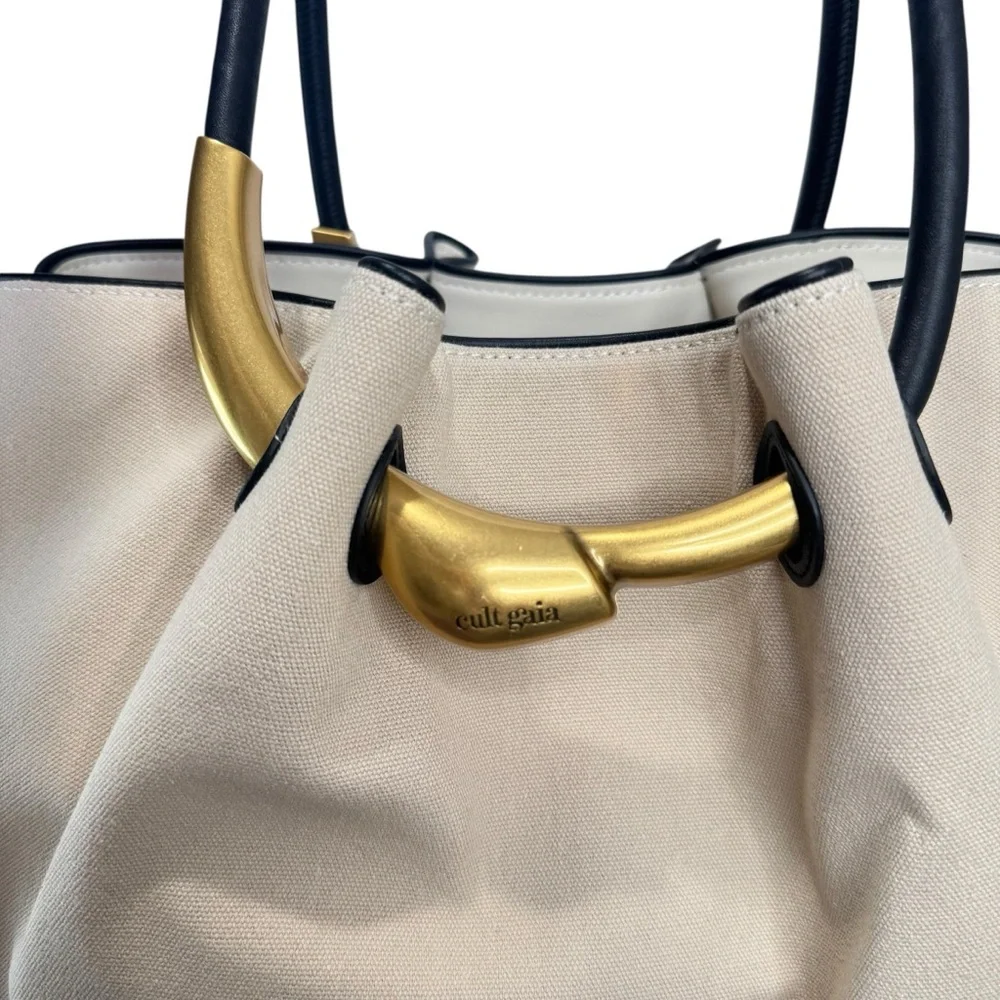NEW Cult Gaia Asa Satchel Canvas Beach